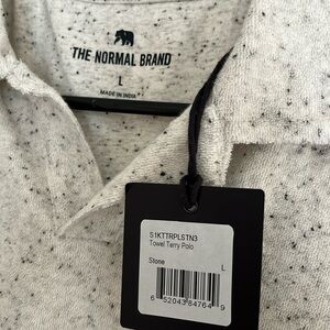 The Normal Brand stone colored polo, men’s size L